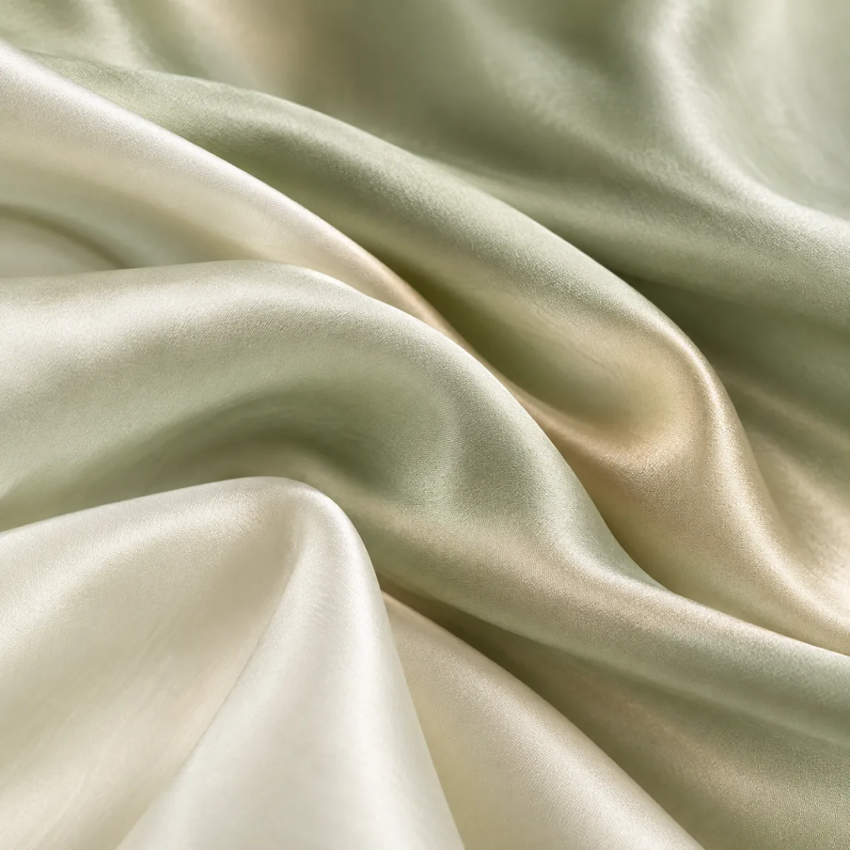 Ivory and celadon silk texture